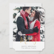 MERRY Christmas Happy Holidays Photo Picture cards