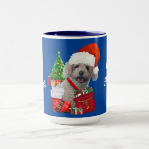 Merry Christmas Happy Holidays Poodle Mug