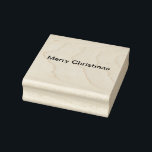 Merry Christmas happy holidays simple minimal  Rubber Stamp<br><div class="desc">Design</div>