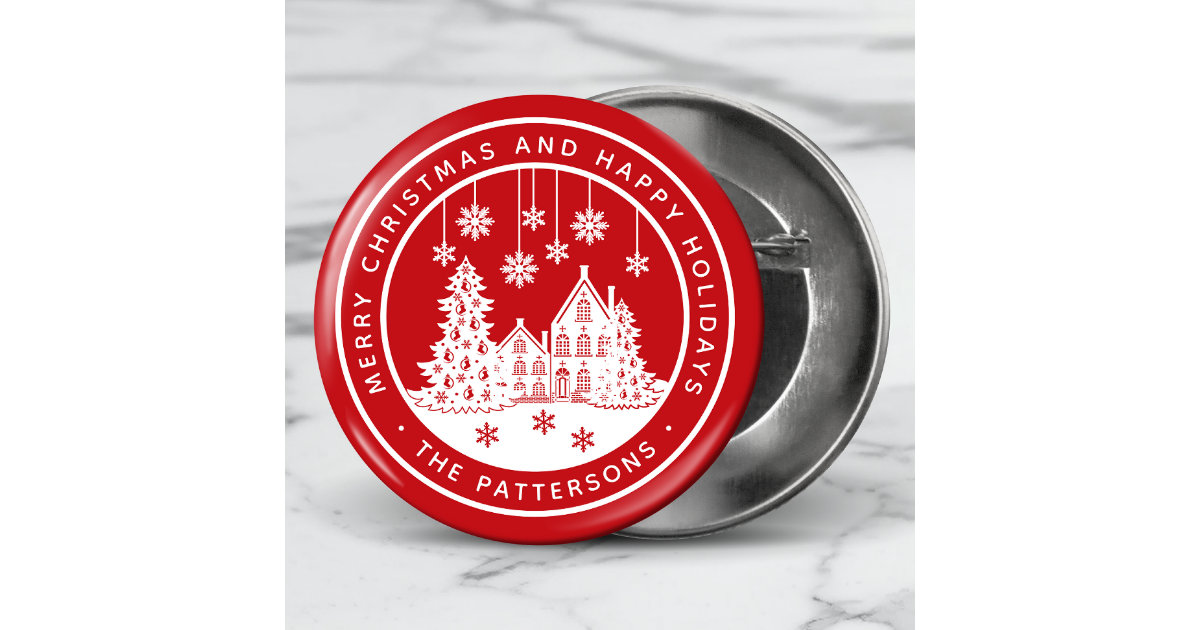 Custom Christmas Buttons, Holiday Buttons