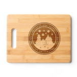 Merry Christmas Happy Holidays Winter Personalized Cutting Board