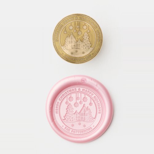 Merry Christmas Happy Holidays Winter Personalized Wax Seal Stamp