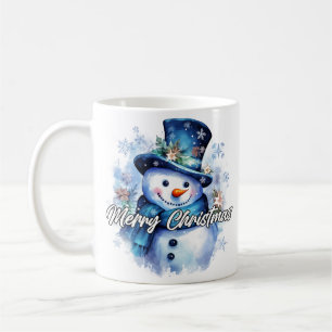 Merry Christmas Happy Holidays Winter Snowman Coffee Mug