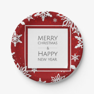 Merry Christmas/Happy N Y 7” Paper Plates