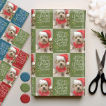 Merry Christmas Happy New Year - 1 Photo Whimsical Wrapping Paper Sheets<br><div class="desc">Add one picture to this cute holiday illustration - perfect for the kids. A simple and modern photo to make a memorable wrap under your tree.</div>
