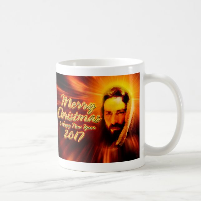 Merry Christmas Happy New Year 2017 Jesus Mug (Right)