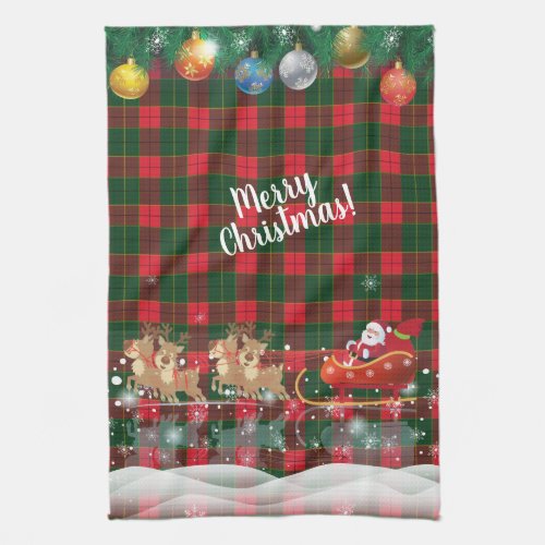 Merry Christmas  Happy New Year 2023 Santa Claus Kitchen Towel