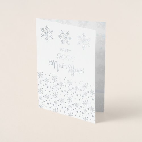 Merry Christmas  Happy New Year 2023 Snowman Foil Card