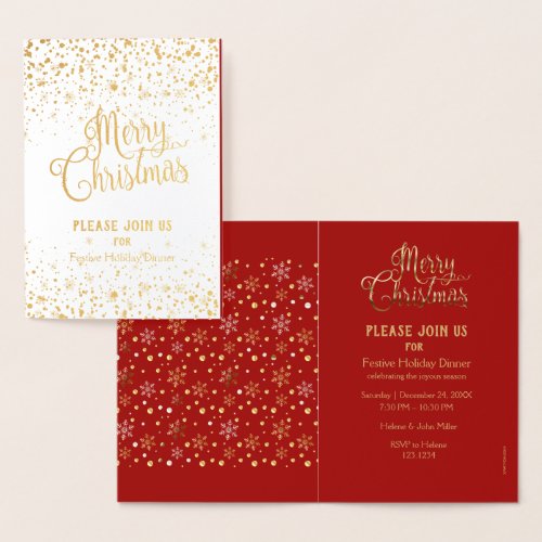 Merry Christmas  Happy New Year 2023 Winter Snow Foil Card