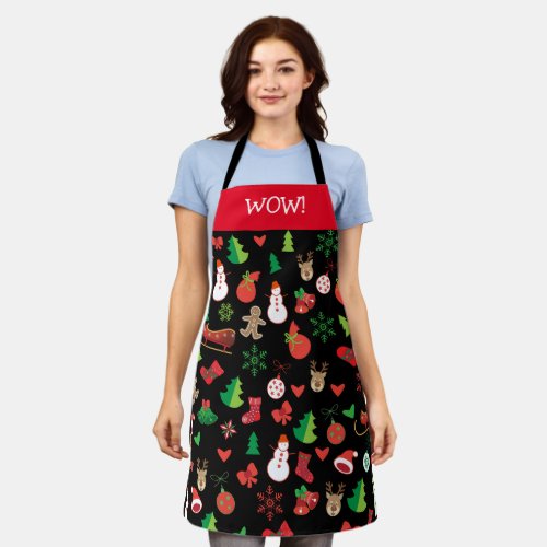 Merry Christmas  Happy New Year 2023 XMAS Snow Apron