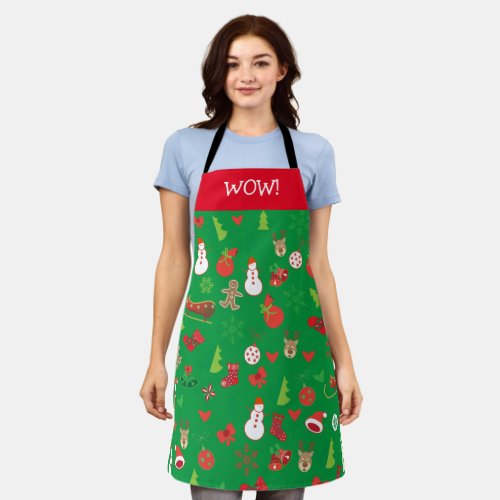 Merry Christmas  Happy New Year 2023 XMAS Snow Apron