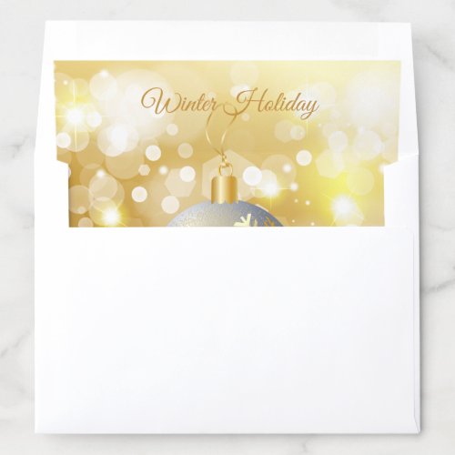 Merry Christmas  Happy New Year 2024 XMAS Gold Envelope Liner