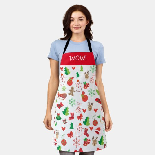 Merry Christmas  Happy New Year 2024 XMAS Snow Apron