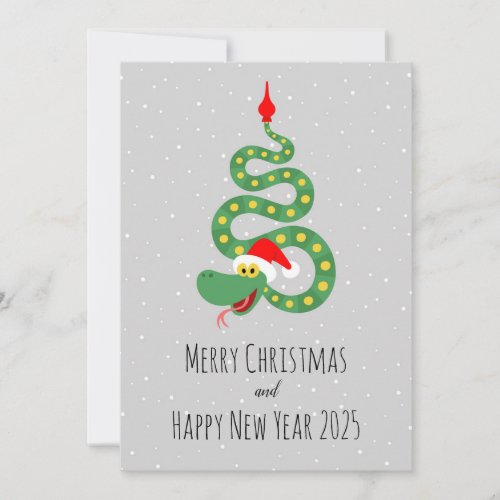 Merry Christmas Happy New Year 2025 Holiday Card