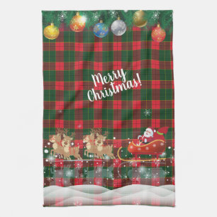 Merry Christmas & Happy New Year 2025 Santa Claus Kitchen Towel