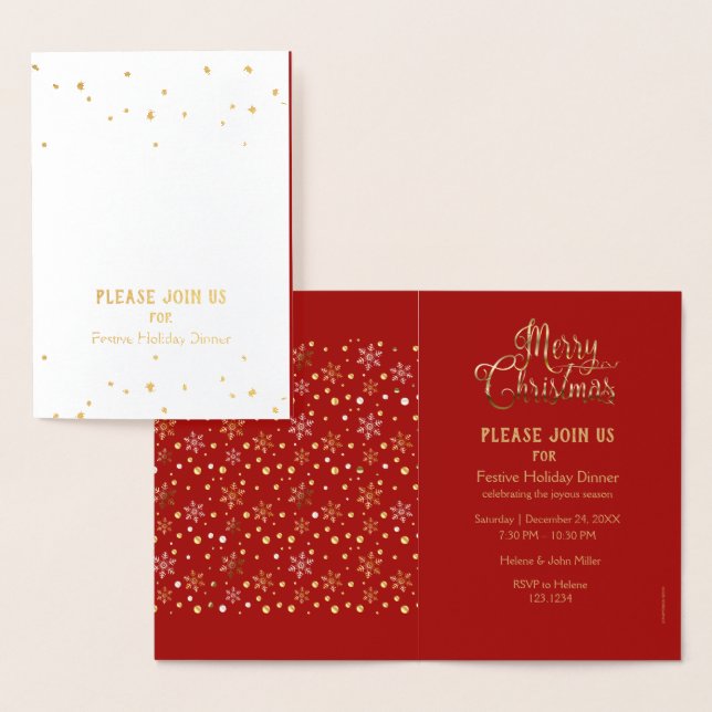 Merry Christmas & Happy New Year! 2025 Winter Snow Foil Card (Display)