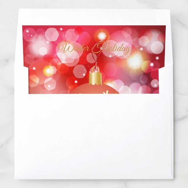 Merry Christmas & Happy New Year! 2025 XMAS Snow Envelope Liner (In Envelope)