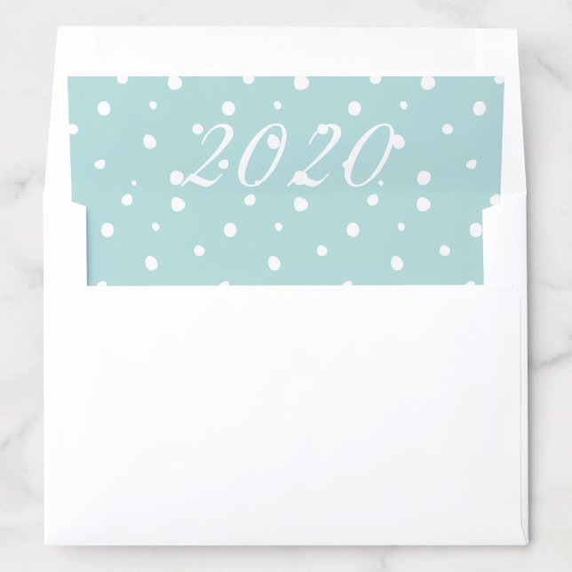 Merry Christmas & Happy New Year! 2025 XMAS Snow Envelope Liner (In Envelope)