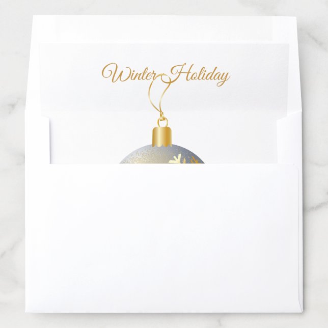 Merry Christmas & Happy New Year! 2025 XMAS Snow Envelope Liner (In Envelope)