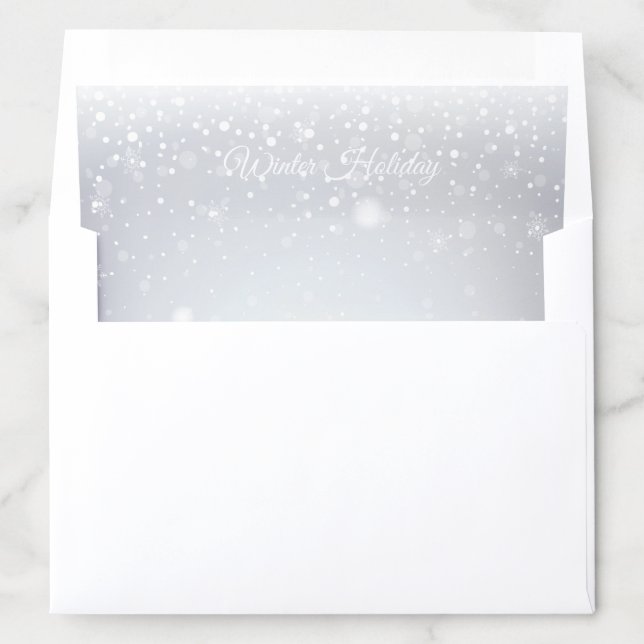 Merry Christmas & Happy New Year! 2025 XMAS Snow Envelope Liner (In Envelope)