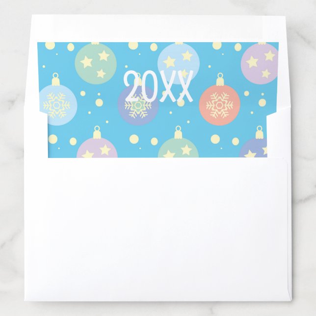 Merry Christmas & Happy New Year! 2025 XMAS Snow Envelope Liner (In Envelope)