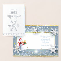 Merry Christmas & Happy New Year! 2025 XMAS Snow Foil Card