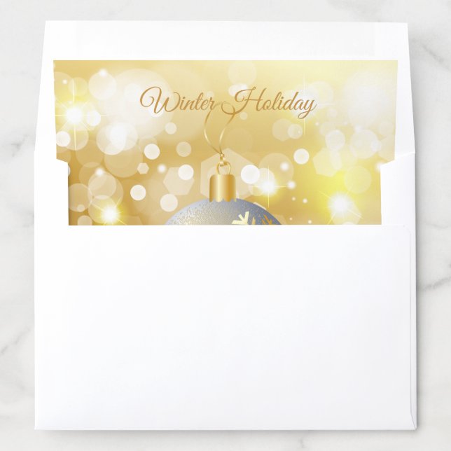 Merry Christmas & Happy New Year! 2026 XMAS Gold Envelope Liner (In Envelope)