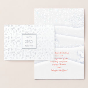 Merry Christmas & Happy New Year! 2026 XMAS Snow Foil Card