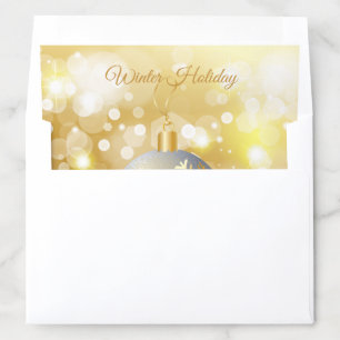 Merry Christmas & Happy New Year! 2027 XMAS Gold Envelope Liner