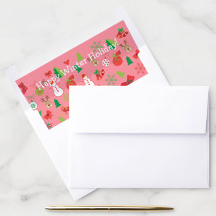 Merry Christmas & Happy New Year! 2027 XMAS Snow Envelope Liner