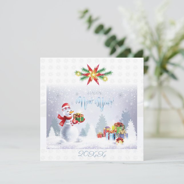 Merry Christmas & Happy New Year! 20XX XMAS Note Card (Standing Front)