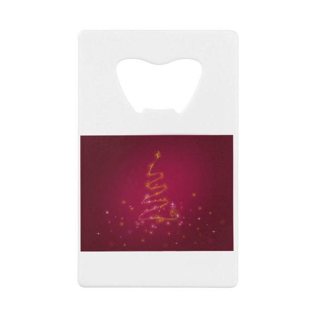 Merry Christmas & Happy New Year 2 Credit Card Bottle Opener (Front)