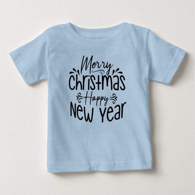 Merry Christmas Happy New Year-45910 Baby T-Shirt (Front)