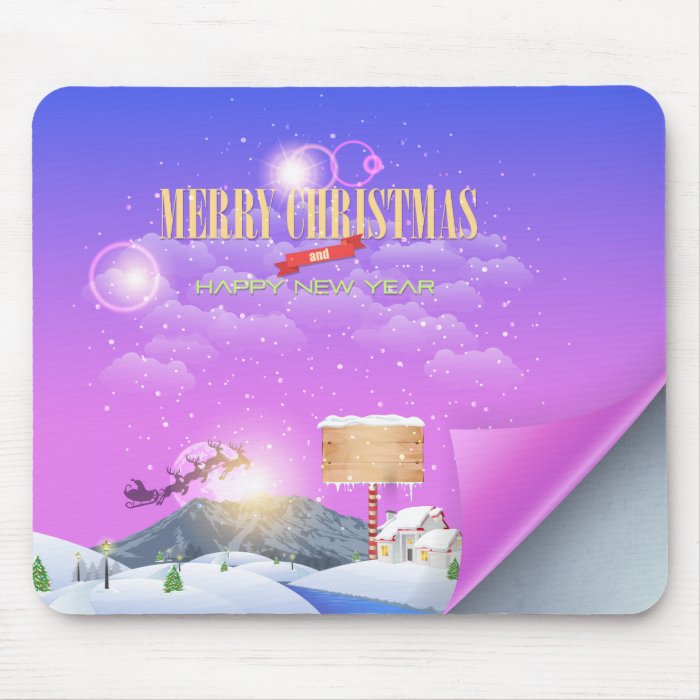Merry Christmas Happy New Year 66 Mousepad 
