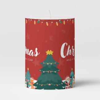 🎄 Merry Christmas & Happy New Year – A Magical Wi Pillar Candle