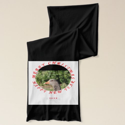 Merry Christmas, Happy New Year add photo Scarf