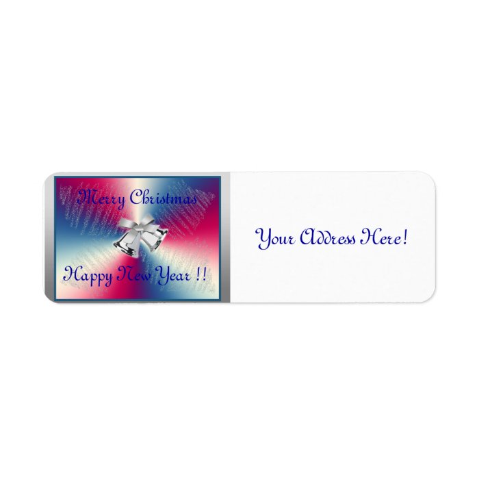 Merry Christmas Happy New Year Address Labels 