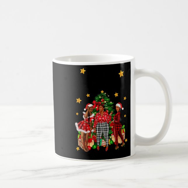 Merry Christmas Happy New Year African American Bl Coffee Mug (Right)