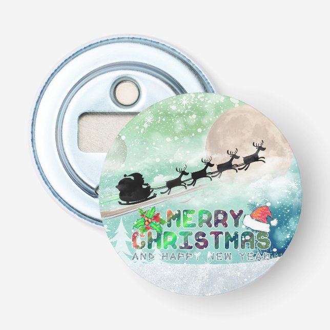 Merry Christmas & Happy New Year | Bottle Opener (Front)
