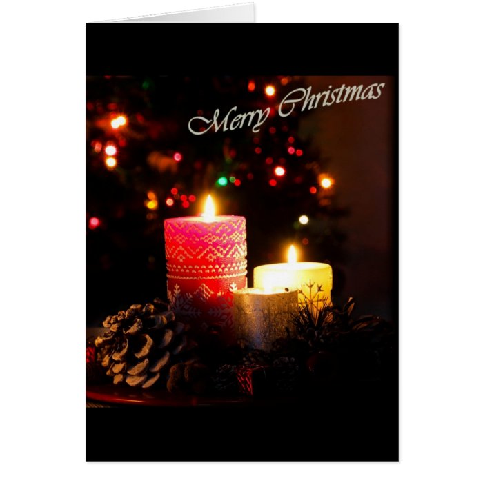 Merry Christmas/ Happy new year/ Candles Greeting Cards