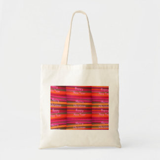 Merry Christmas Happy New Year Canvas Color Design Tote Bag