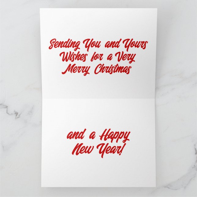 Merry Christmas Happy New Year Card (Inside)