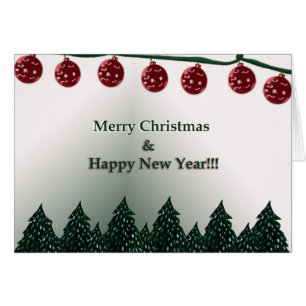 Merry Christmas, Happy New Year Christmas Cards