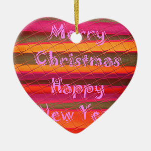Merry Christmas Happy New Year Collection Ceramic Ornament
