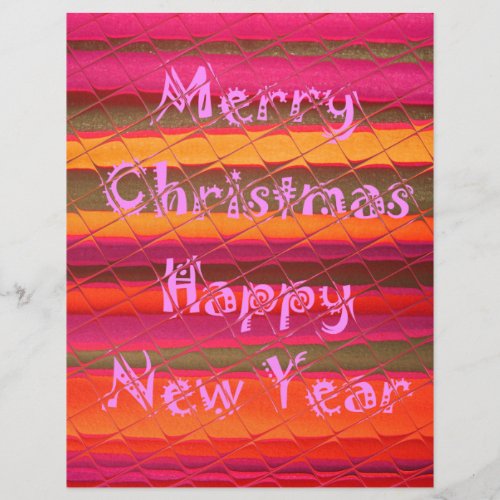 Merry Christmas Happy New Year Color Design Letterhead