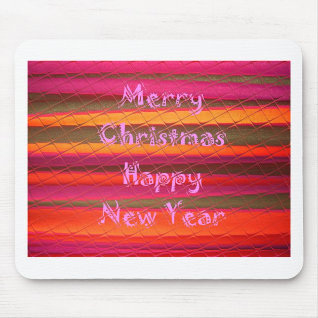 Merry Christmas Happy New Year Color Design Mouse Pad (Front)