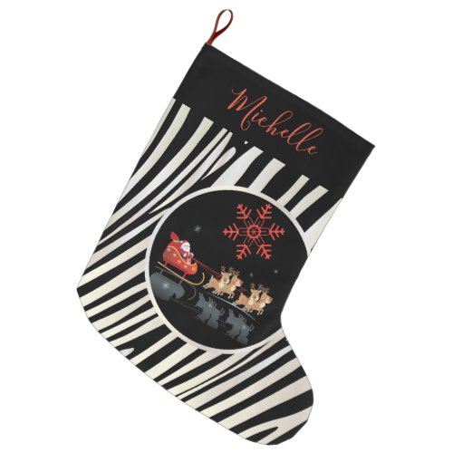 Merry Christmas  Happy New Year Gifts Santa Large Christmas Stocking