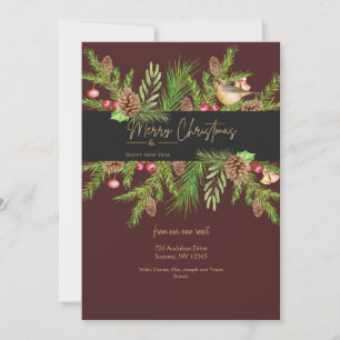 Merry Christmas & Happy New Year Greeting Card