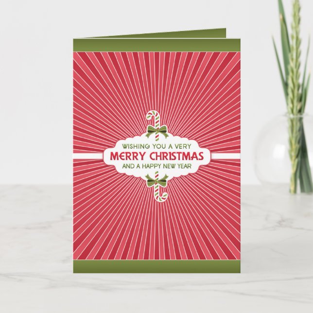 Merry Christmas Happy New Year Greeting Card (Front)