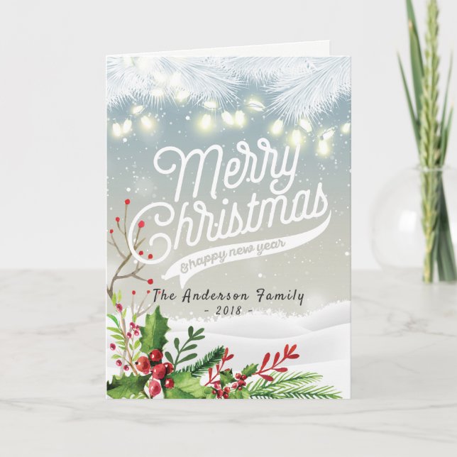 Merry Christmas & Happy New Year Holiday Greetings (Front)